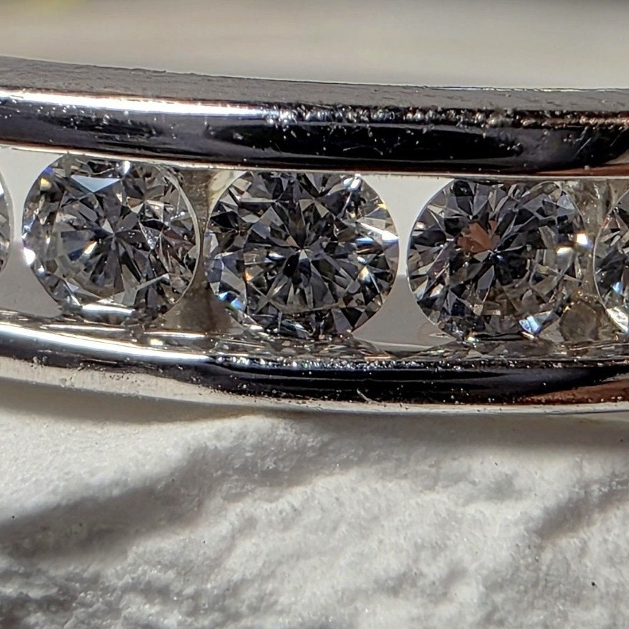 Size 7 Lab-Created Diamond 0.25ctw Half Eternity Ring 925 Silver