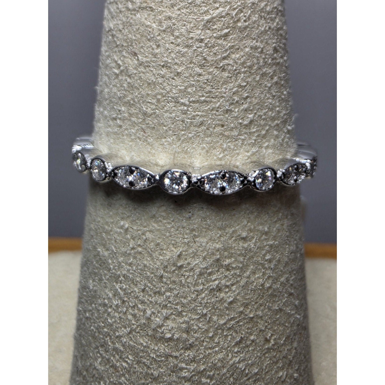 S7 2.74ct Moissanite eternity stackable ring 925 Sterling Silver