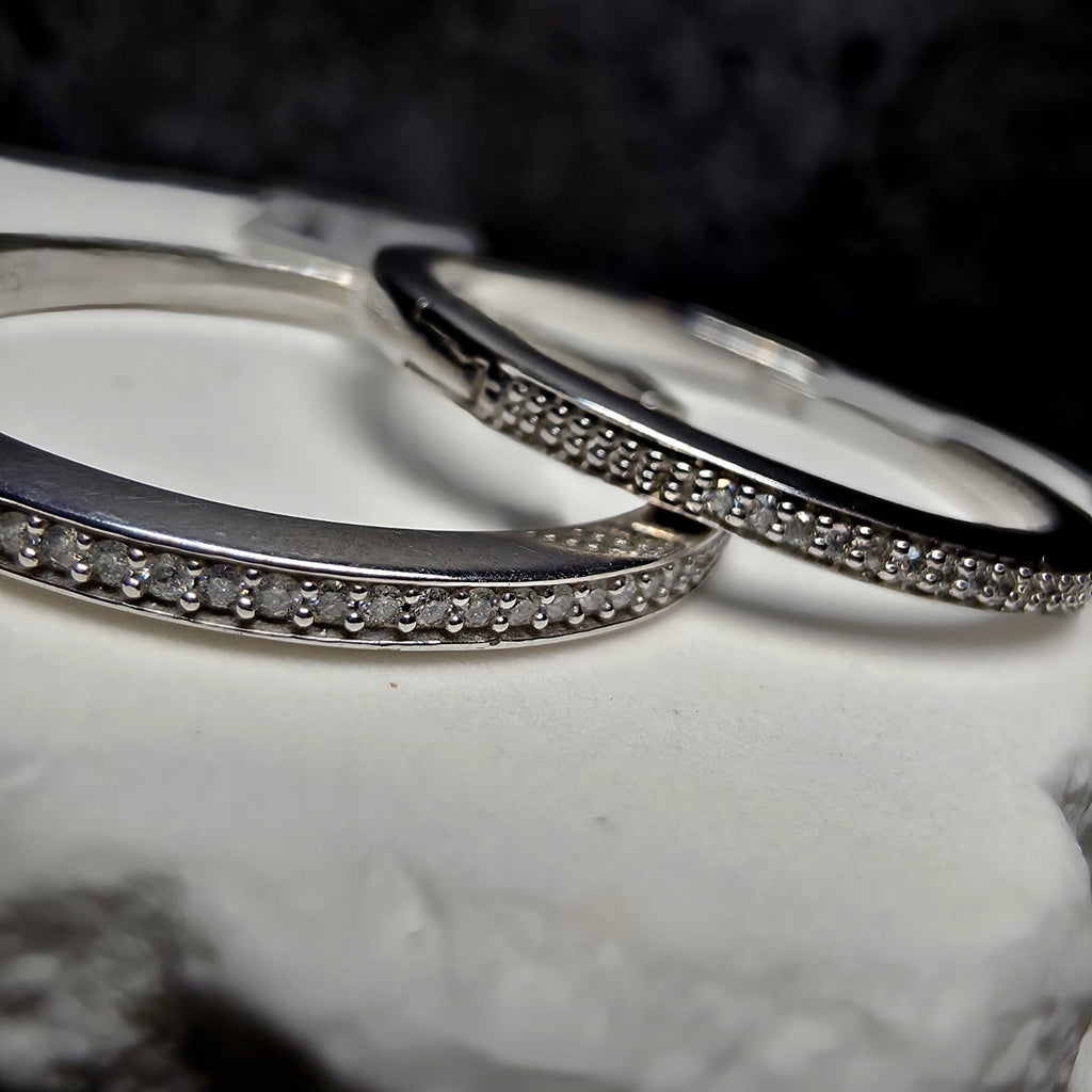 0.18 CTW Genuine Mined Diamond 925 Sterling Silver Round Hoop Earrings