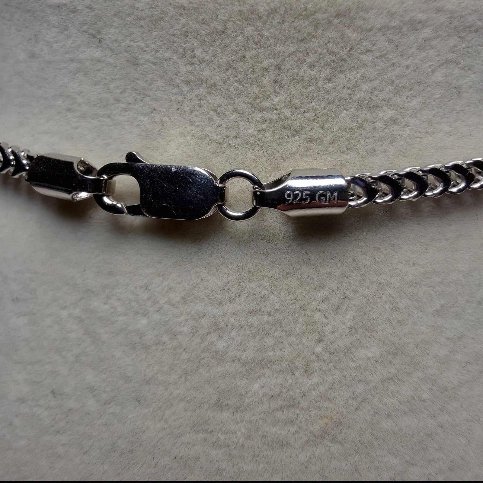 2.6mm Franco Chain in Solid 925 Sterling Silver w/Rhodium  – 24 Inch (8.87g)