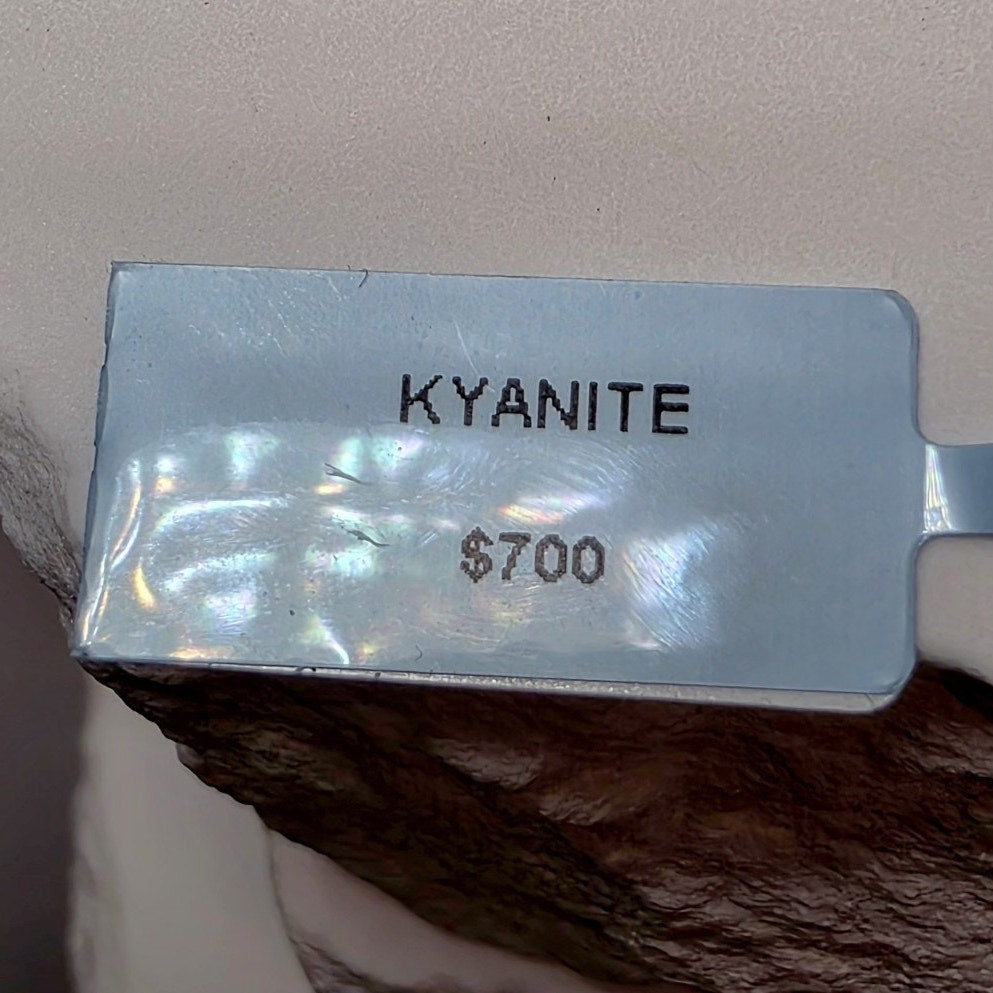 Size 6 Natural Kyanite Solitaire Ring Solid 925 Sterling Silver 2mm Band