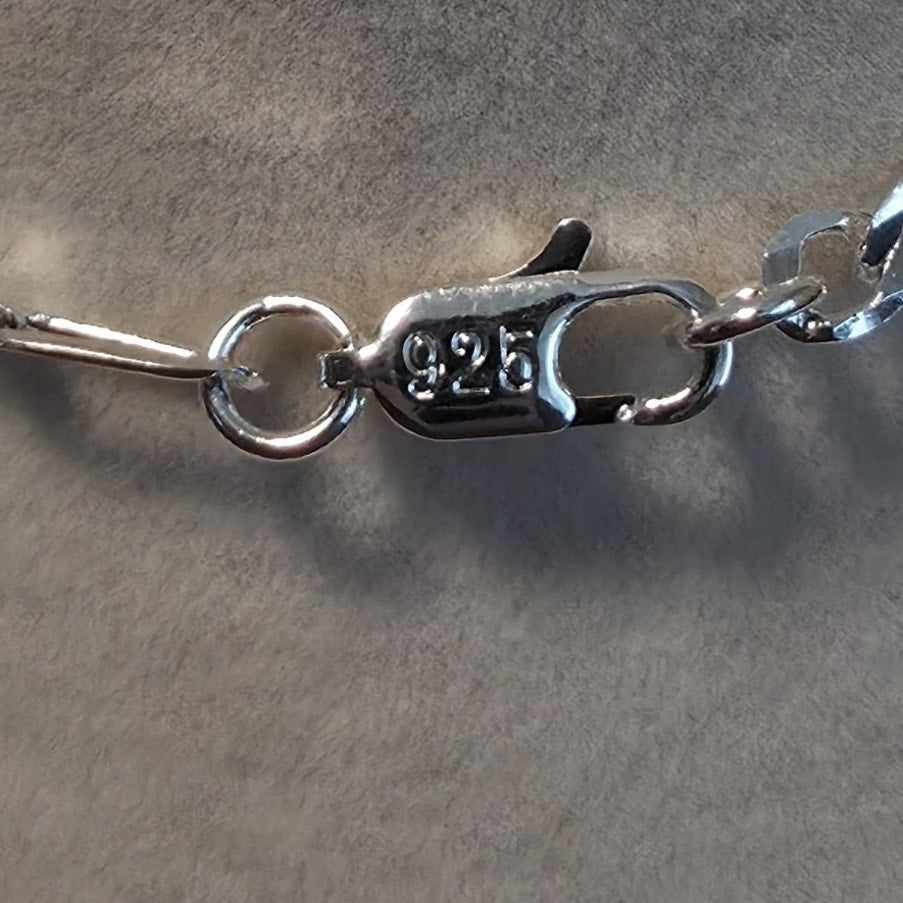 22" 3.9mm 7.0g Figaro Chain 925 Sterling Silver Lobster Clasp