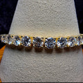 17.87ctw Moissanite Tennis Bracelet 14K Gold over 925 Sterling Silver 8" 5mm GRA