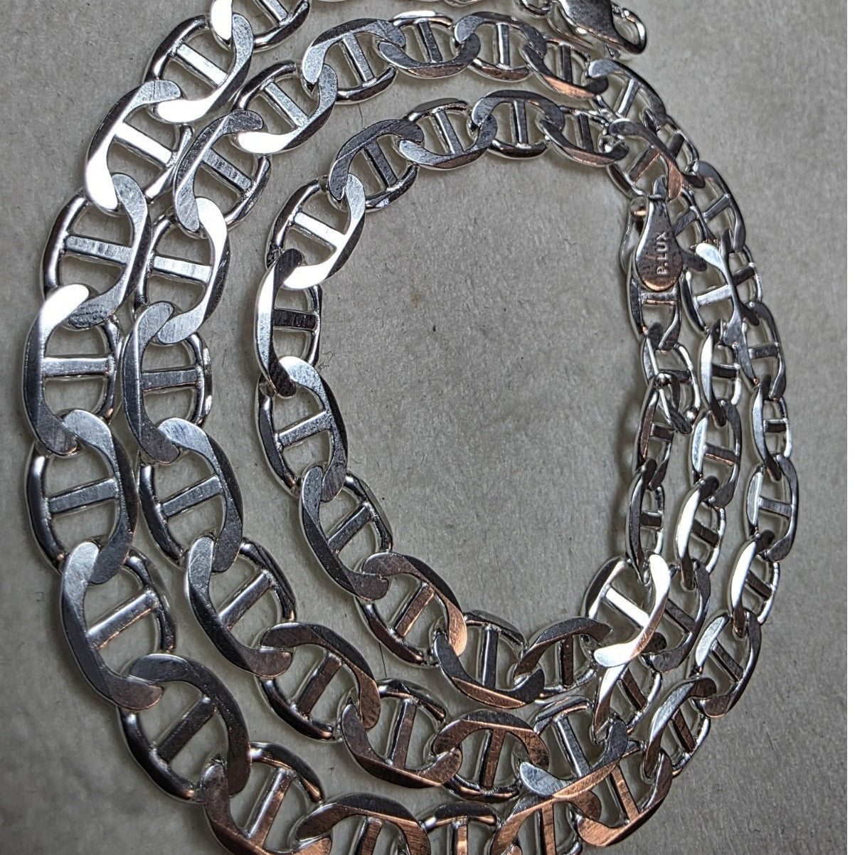 18" Flat Mariner Chain 5.5mm 15g Solid 925 Sterling Silver