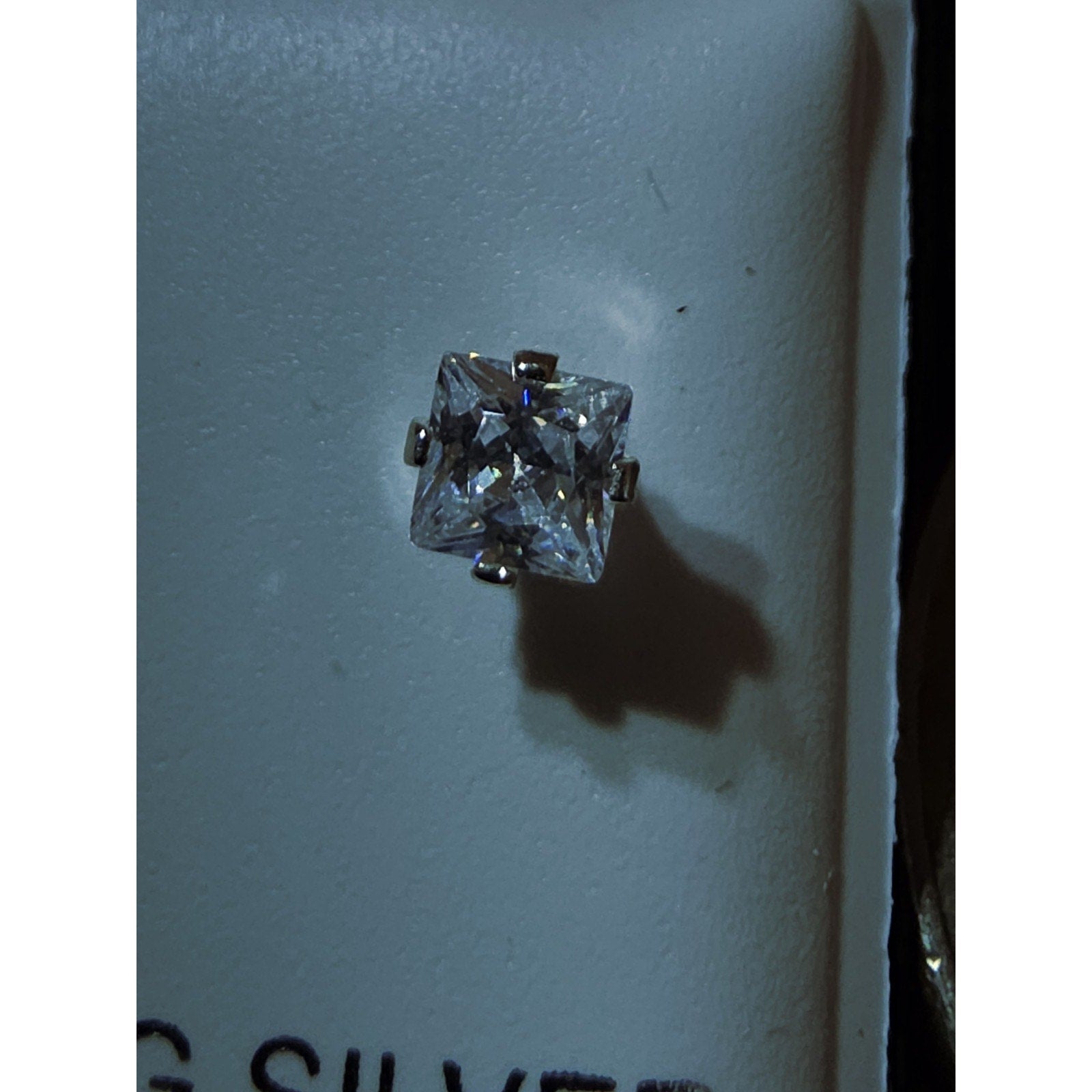 3.5mm Princess Cut Moissanite Stud Earrings