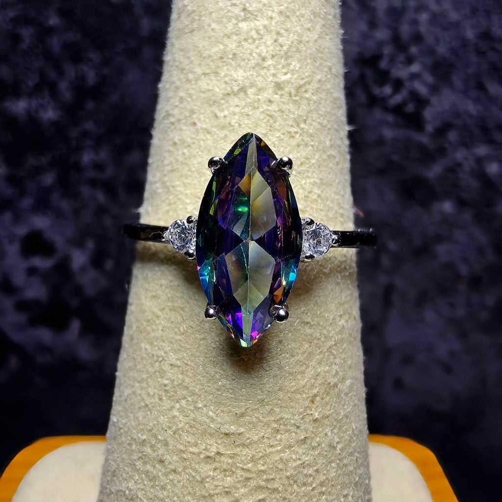 Marquise Mystic Topaz 925 Sterling Silver Ring – Size 7