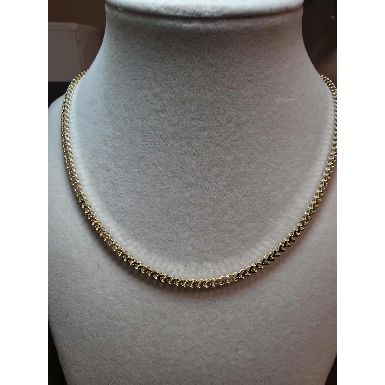 18" Franco 3.0mm Chain Gold Over 925 Sterling Silver 8.76g
