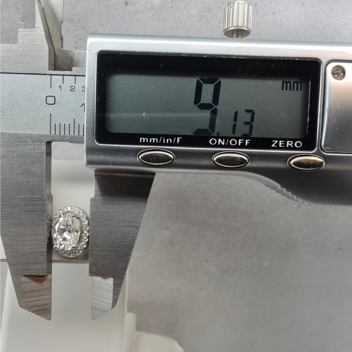 3.27ctw Moissanite Halo Stud Earrings 925 Sterling Silver w/Butterfly Push Backs