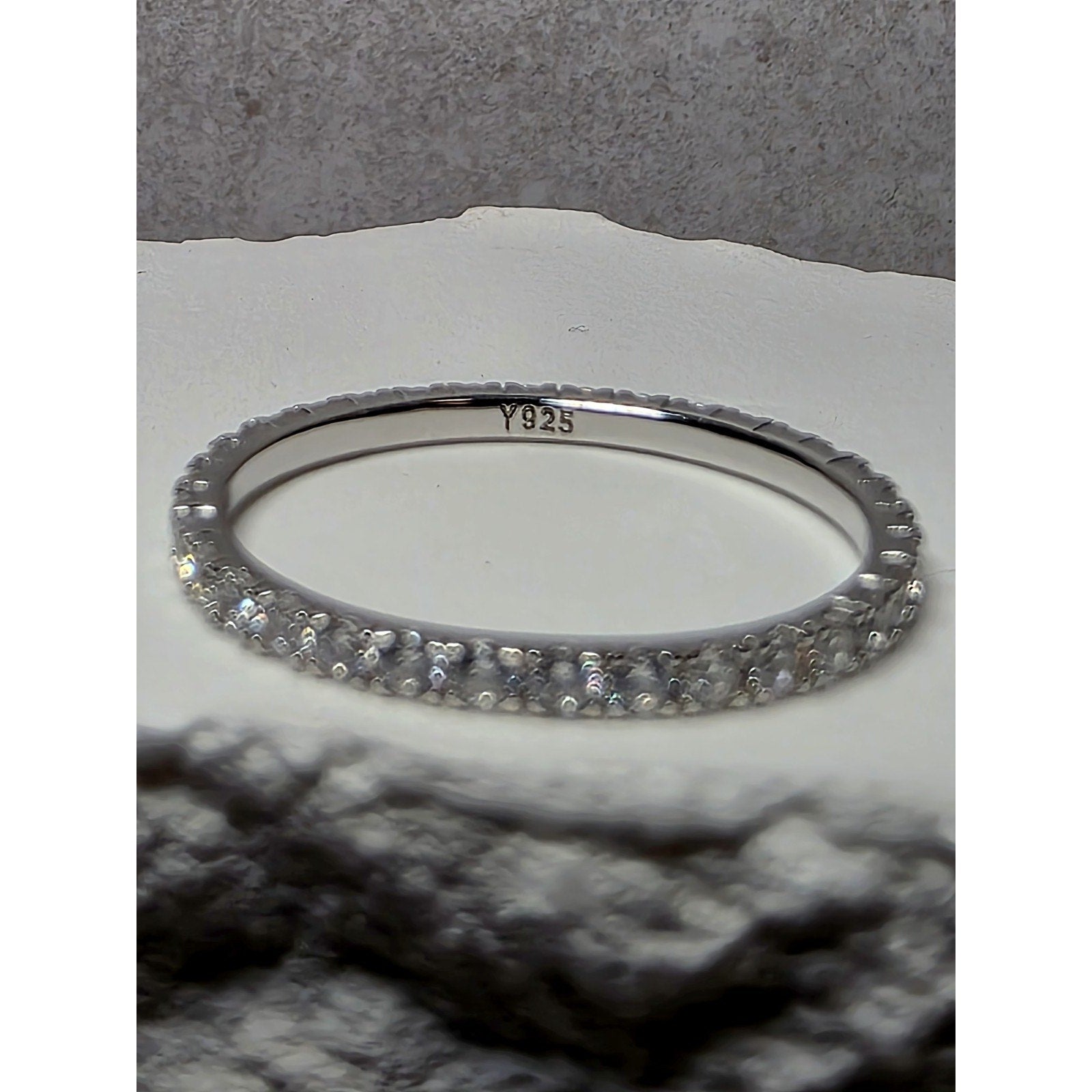 S7 Moissanite Eternity Band 925 Sterling Silver