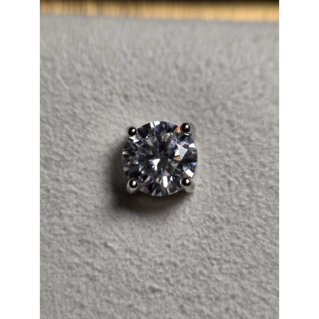 1.6CTW 6mm Round Moissanite Stud Earrings 925 Sterling Silver Prong Butterfly