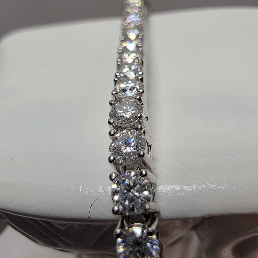 7.5" Moissanite Tennis Bracelet 925 Sterling Silver 5.32ctw Unisex Iced Out