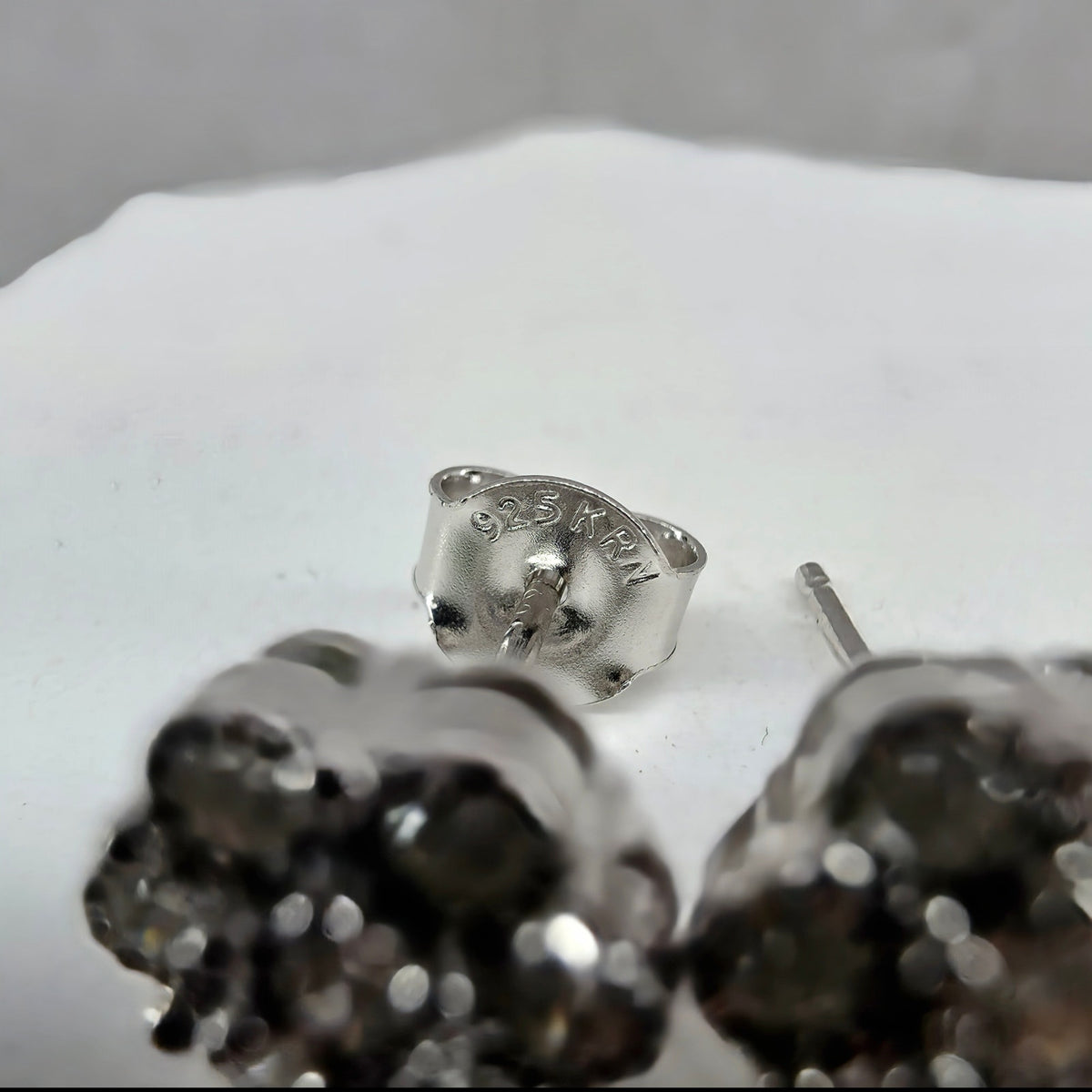 0.31ct Natural Diamond Honeycomb Cluster Stud Earrings 925 Sterling Silver 8mm