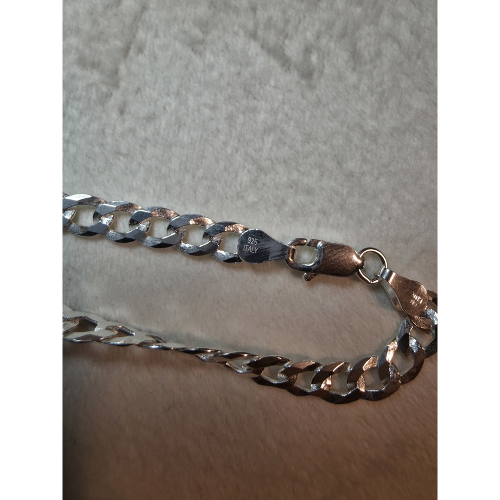 8" 4.8mm 4.44g Curb Bracelet Lobster 925 Sterling Silver