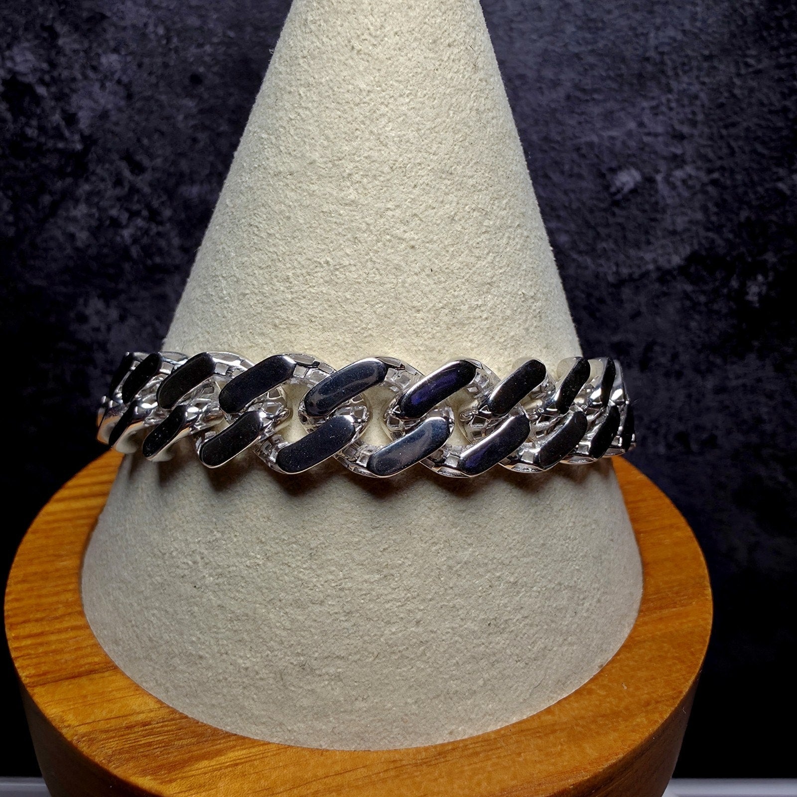 925 Sterling Silver Monaco Cuban Bracelet - 11mm, 9", 29.5g