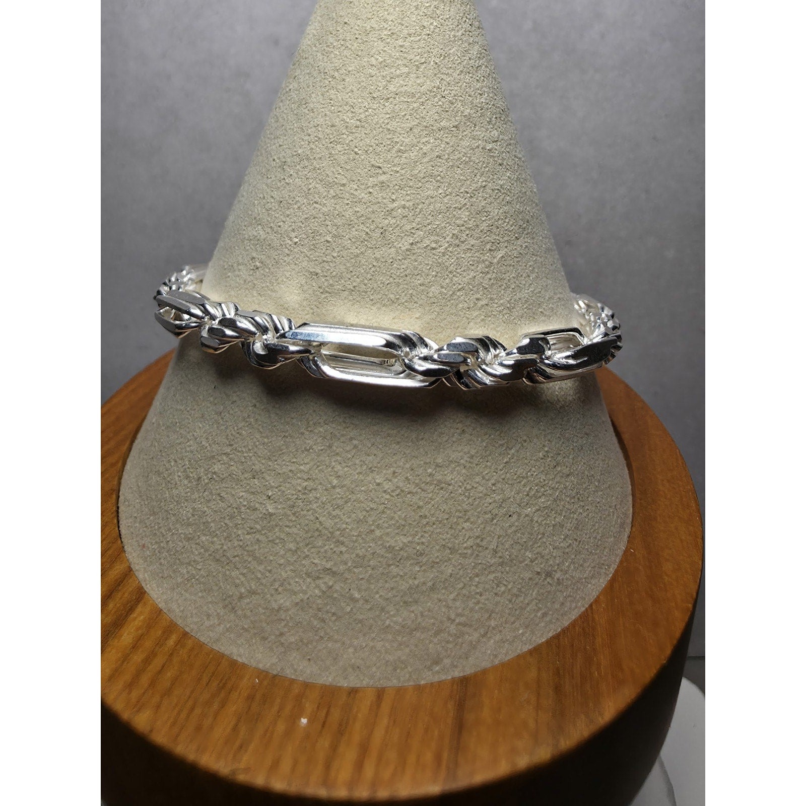 8" 5.6mm 18g Figarope Milano Bracelet Solid 925 Sterling Silver Stamped