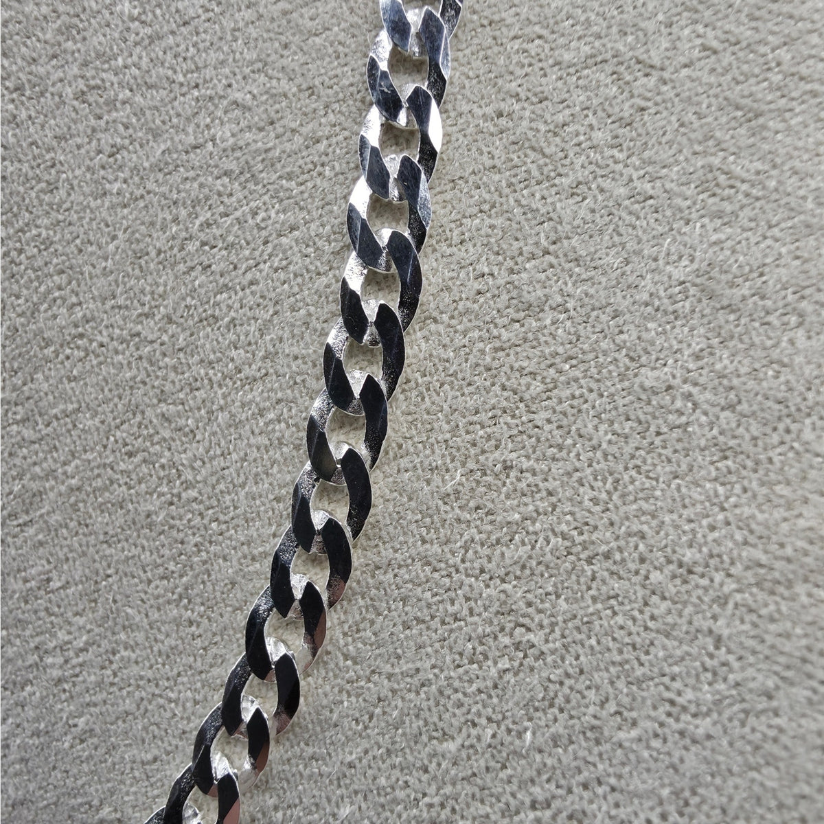 24" Flat Cuban Curb Chain 3.8mm 925 Sterling Silver 10g