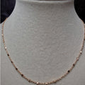 20" Rose Gold Starburst Station Valentino Necklace 2.2mm 925 Sterling Silver