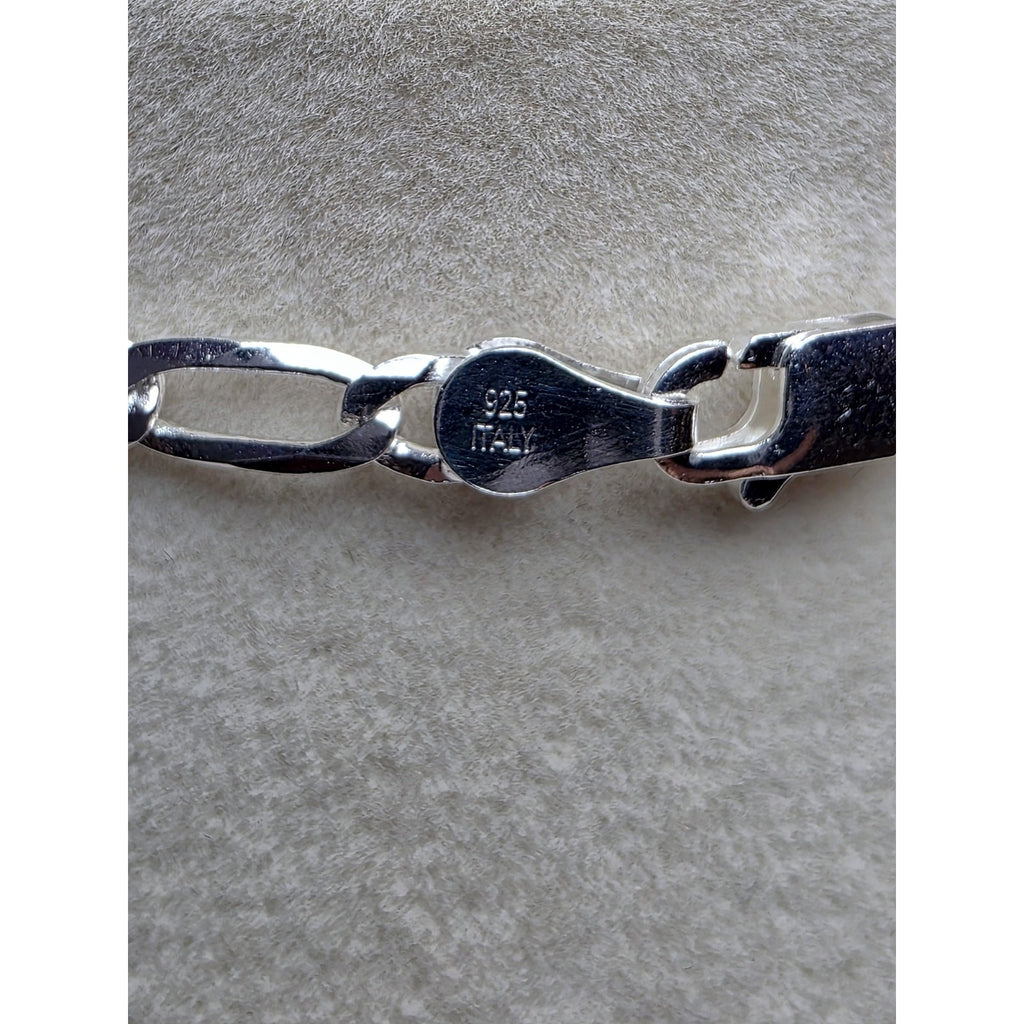 22" 3.5mm Figaro Solid 925 Sterling Silver