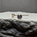 10k Solid Gold 3mm Round Stud Earrings w/Silicon Backs 10k Stamped