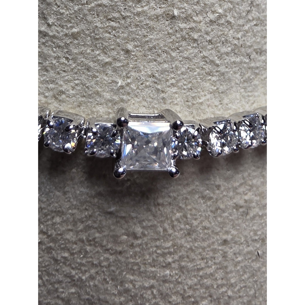0.83CTW 3.6mm Moissanite Tennis Bracelet 7-8" Adjustable 925 Sterling Silver