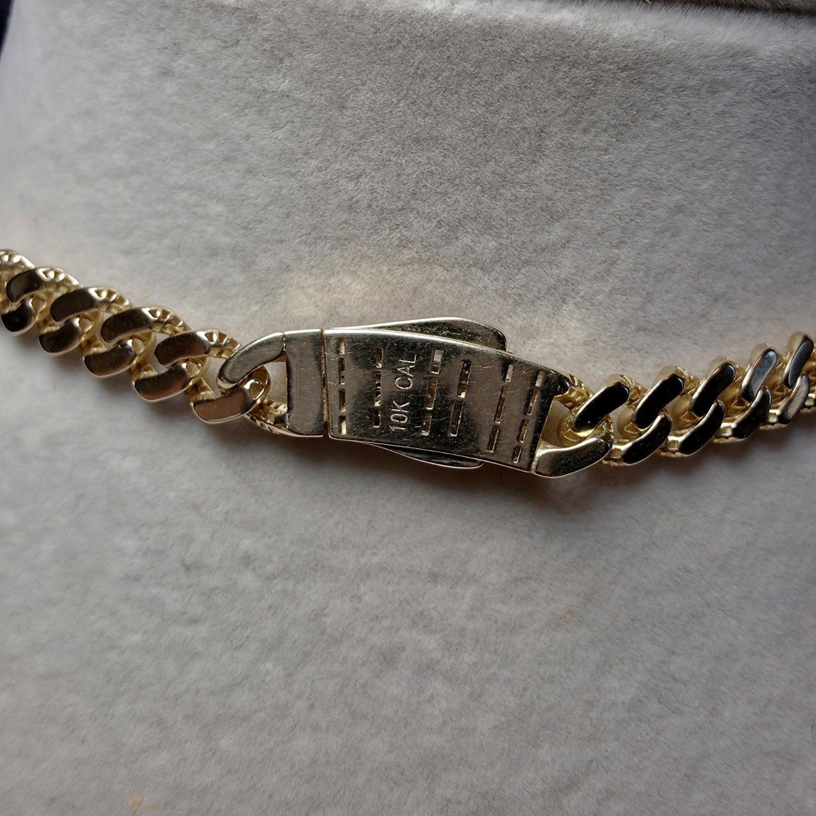 10K Solid Yellow Gold 6.1mm Monaco Cuban Chain (22") w/Iced-Out Coffin Lock