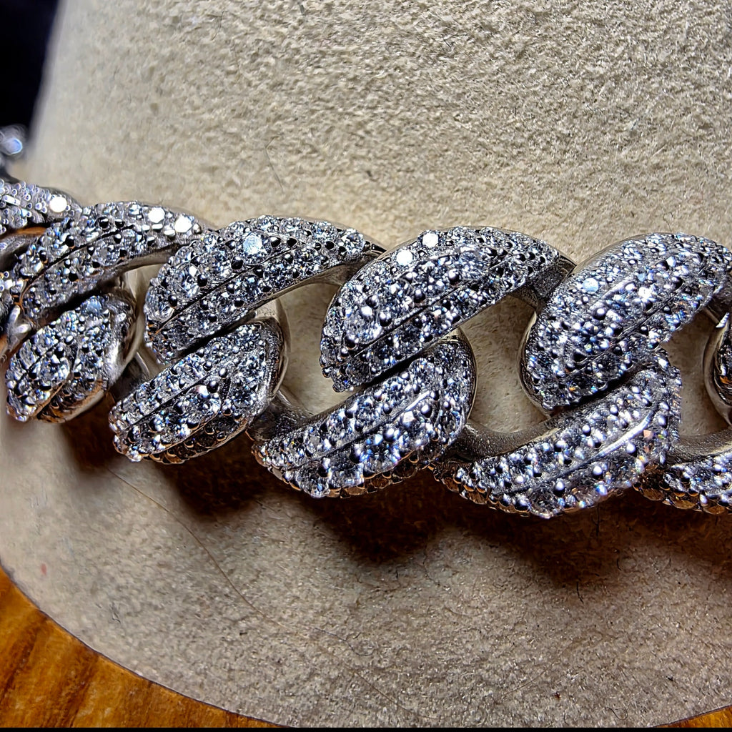 8.49 CTW VVS D Moissanite Miami Cuban Bracelet 925 Sterling Silver 10mm 8.5"