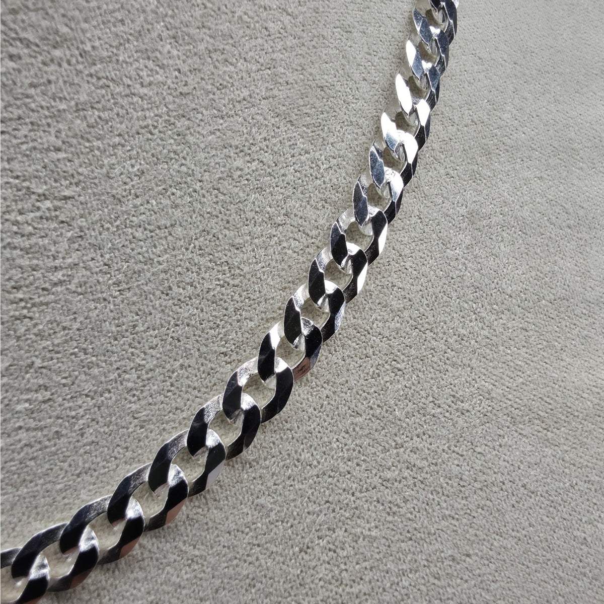 22" Flat Cuban Curb Chain 5.3mm 925 Sterling Silver 16g