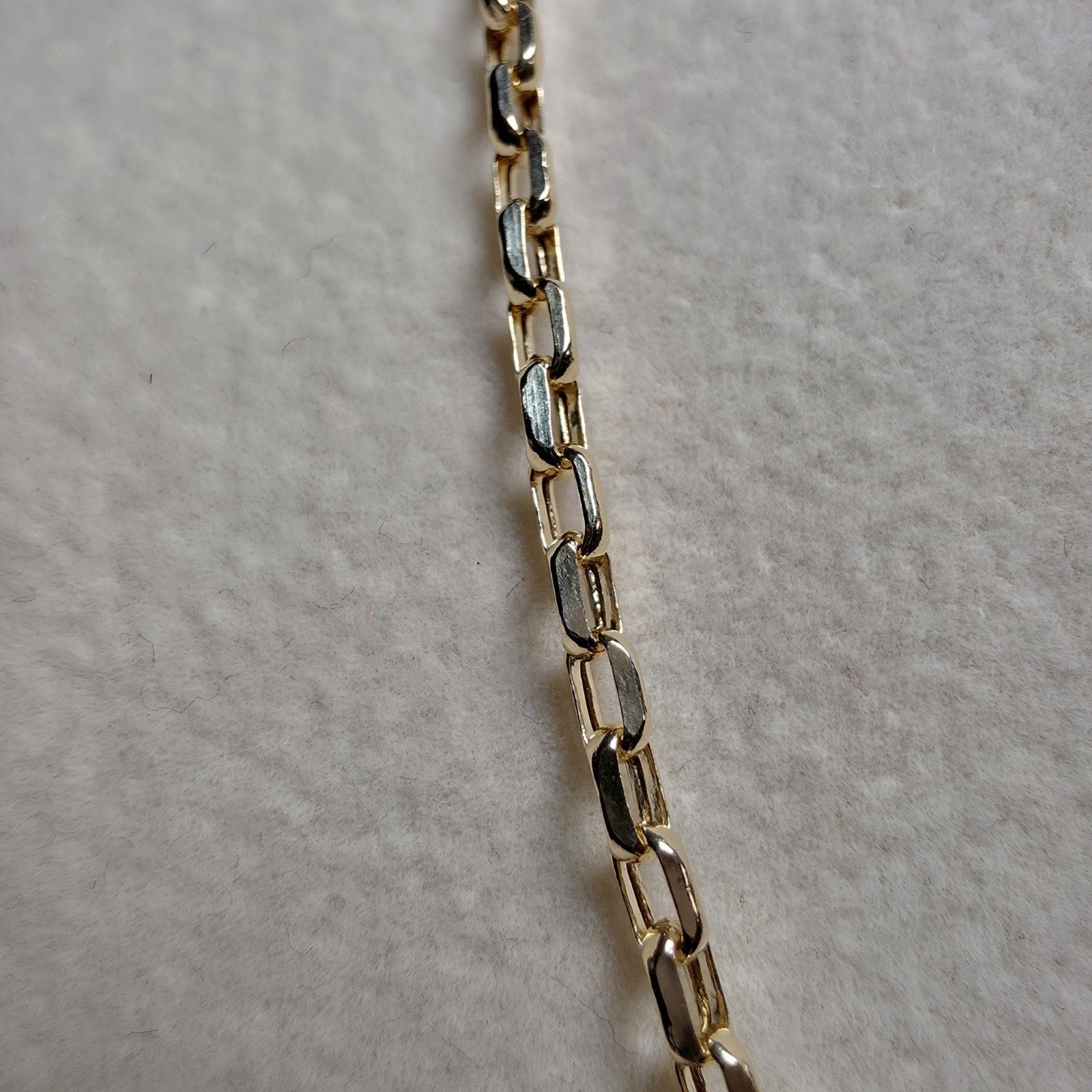 Solid 10K Yellow Gold 2.4mm Twisted Anchor Link Chain 19"