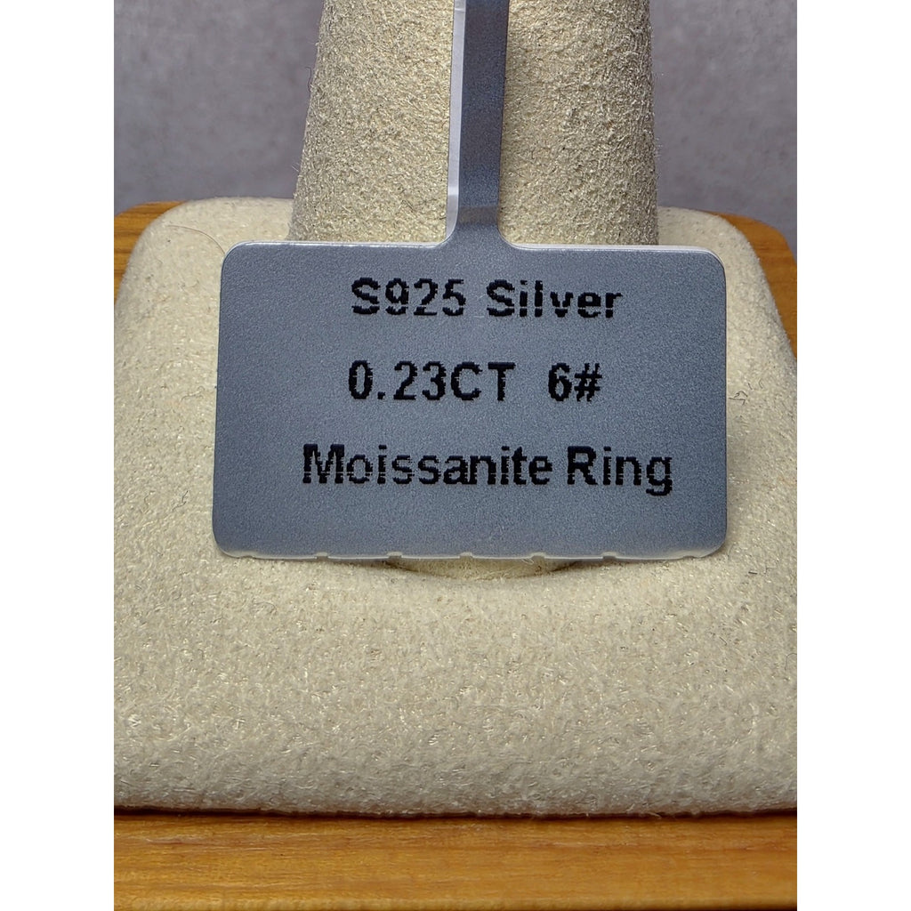 S6 0.23ctw Moissanite Spiral Half Eternity Band 925 Sterling Silver