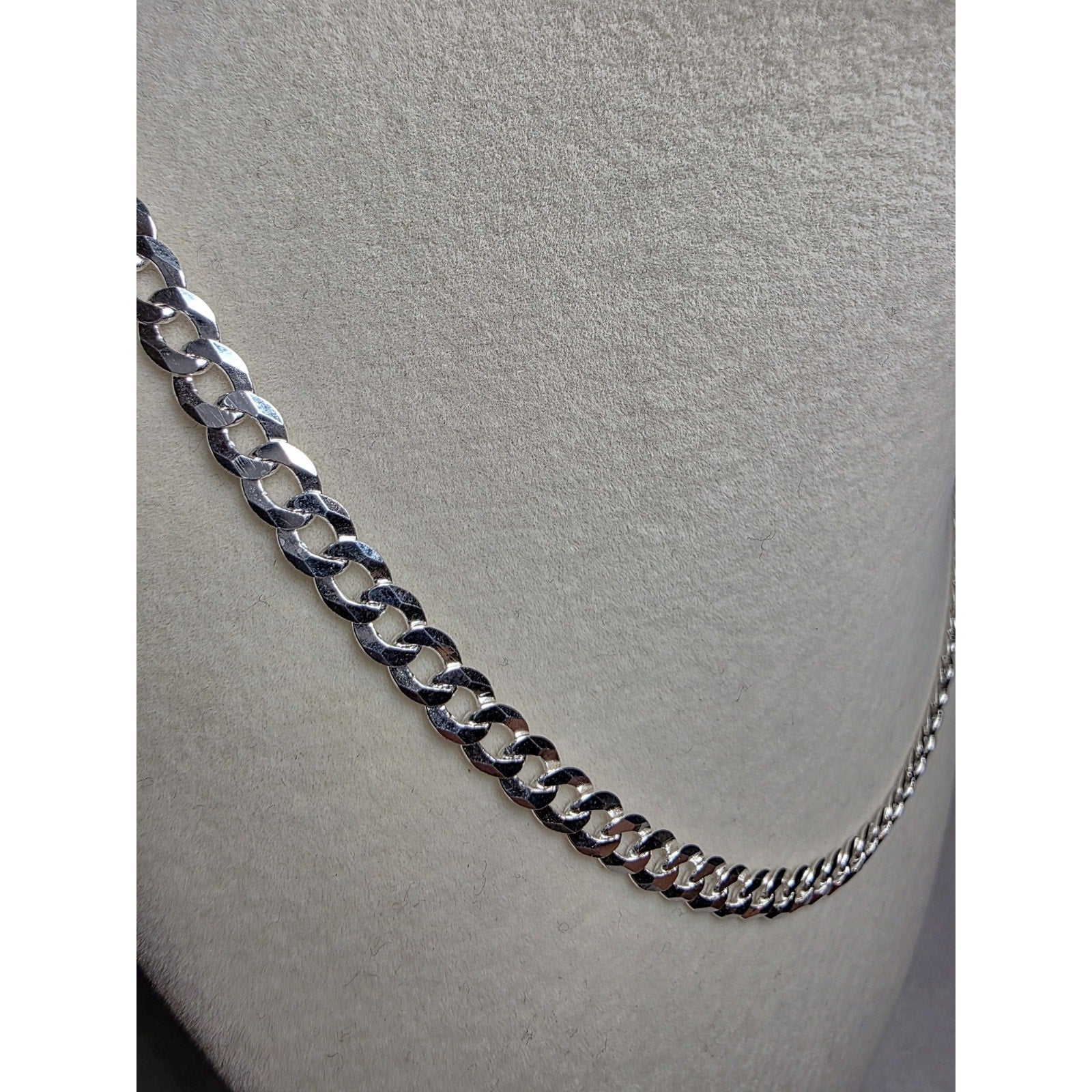 24" 5.2mm 16.47g Cuban Chain Solid 925 Sterling Silver