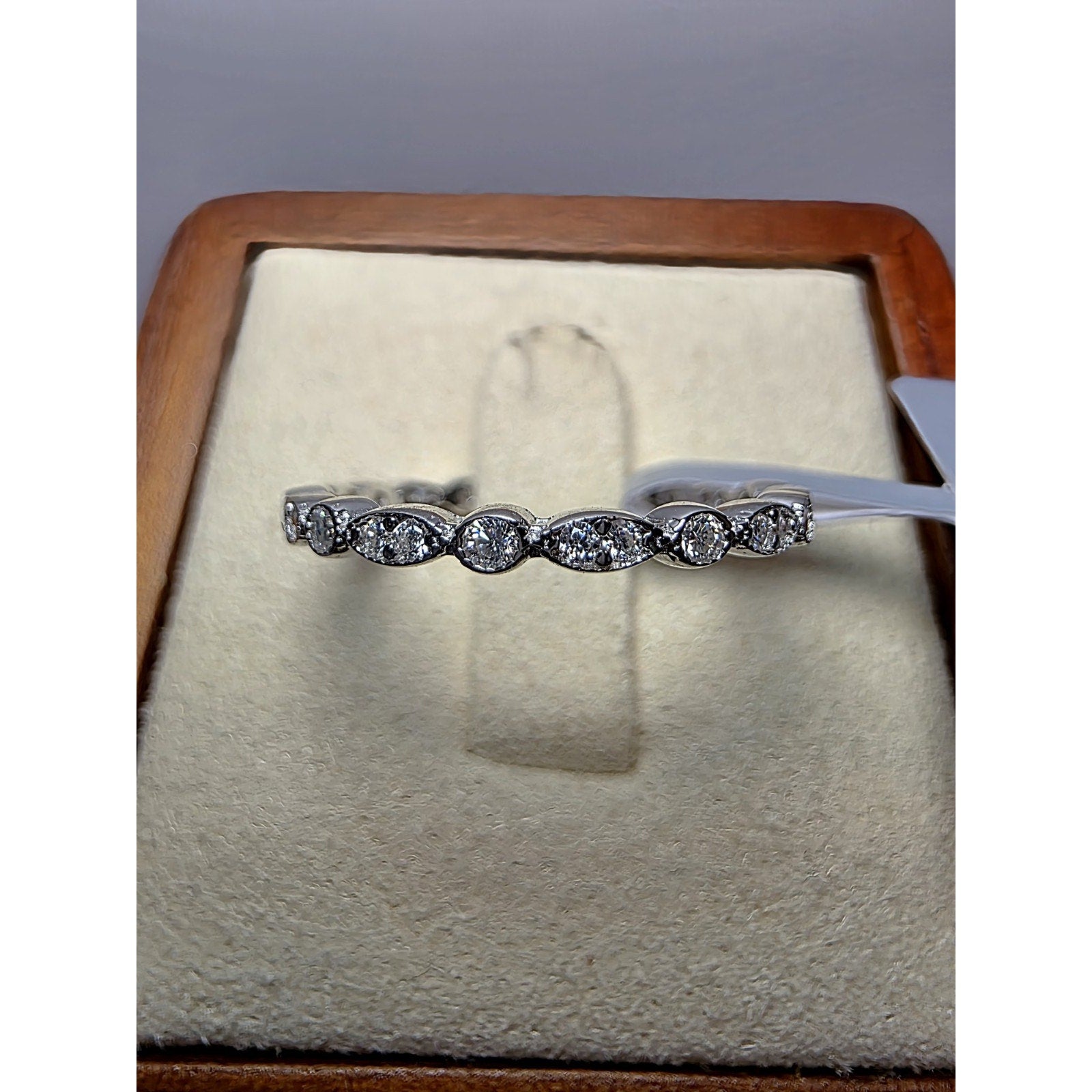 S7 2.74ct Moissanite eternity stackable ring 925 Sterling Silver