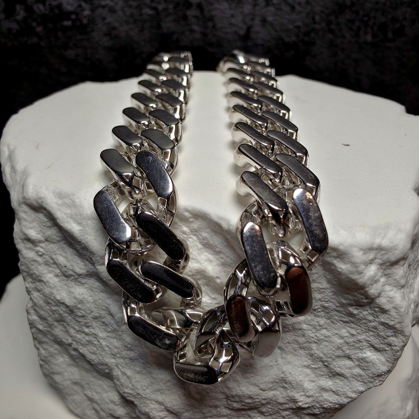 925 Sterling Silver Monaco Cuban Bracelet - 11mm, 9", 29.5g
