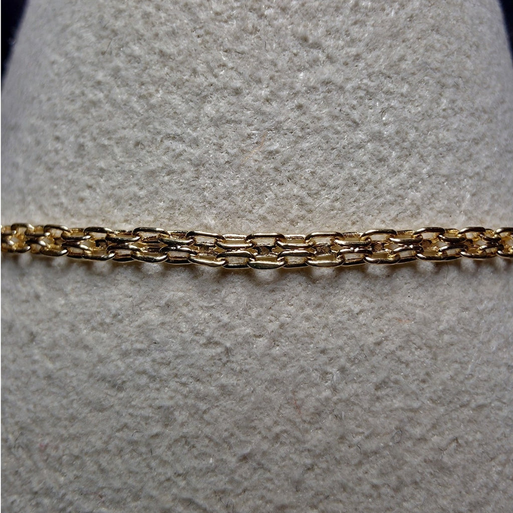 Solid 10k Yellow Gold 1.6mm Bizmark Dainty Bracelet 7.5 Inches