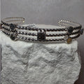 0.25ctw Multicolor Natural Diamond Adjustable Bangle in Solid 925 Silver (22g)