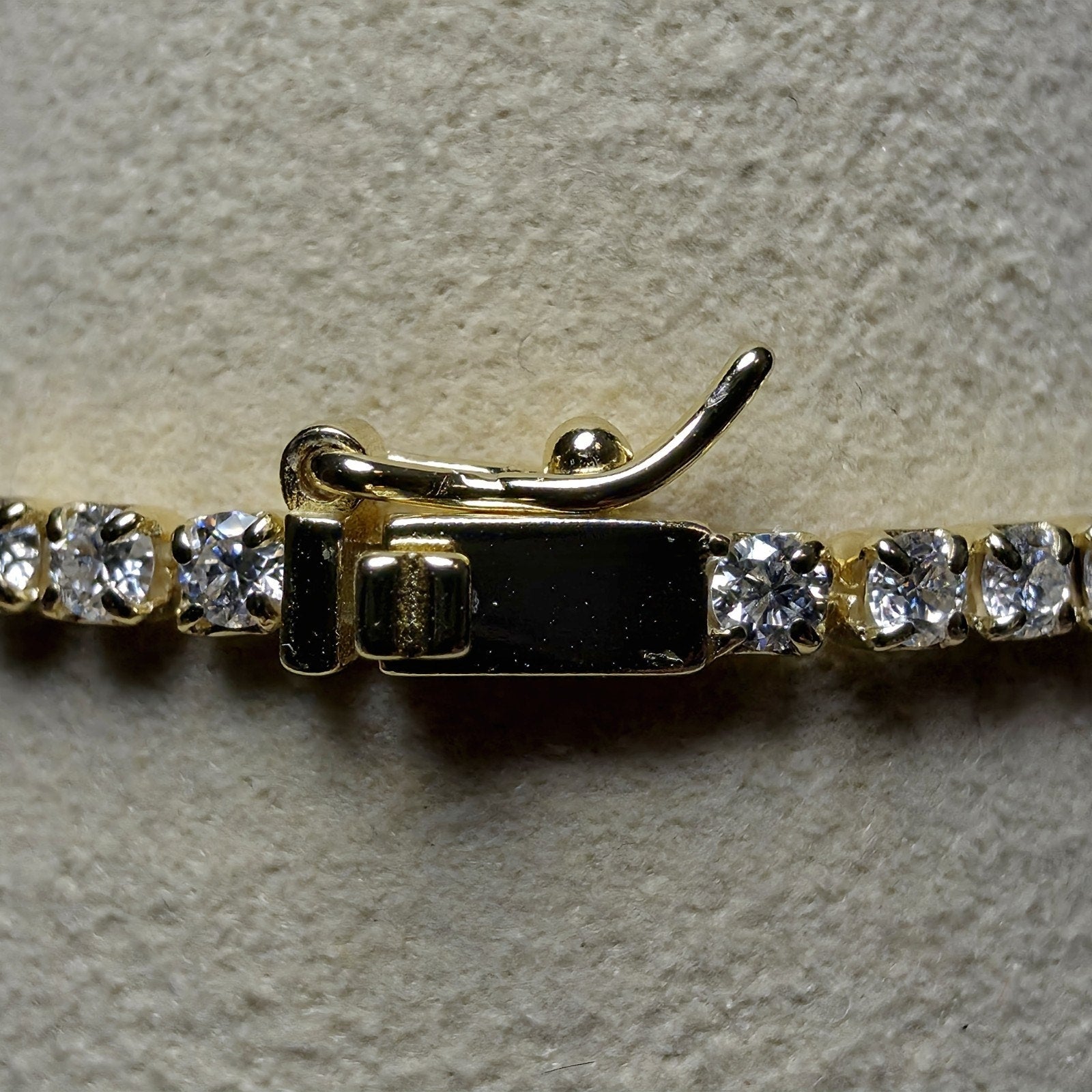 2.6ctw D VVS Moissanite Tennis Bracelet Gold Over 925 Sterling Silver 7" 2mm GRA