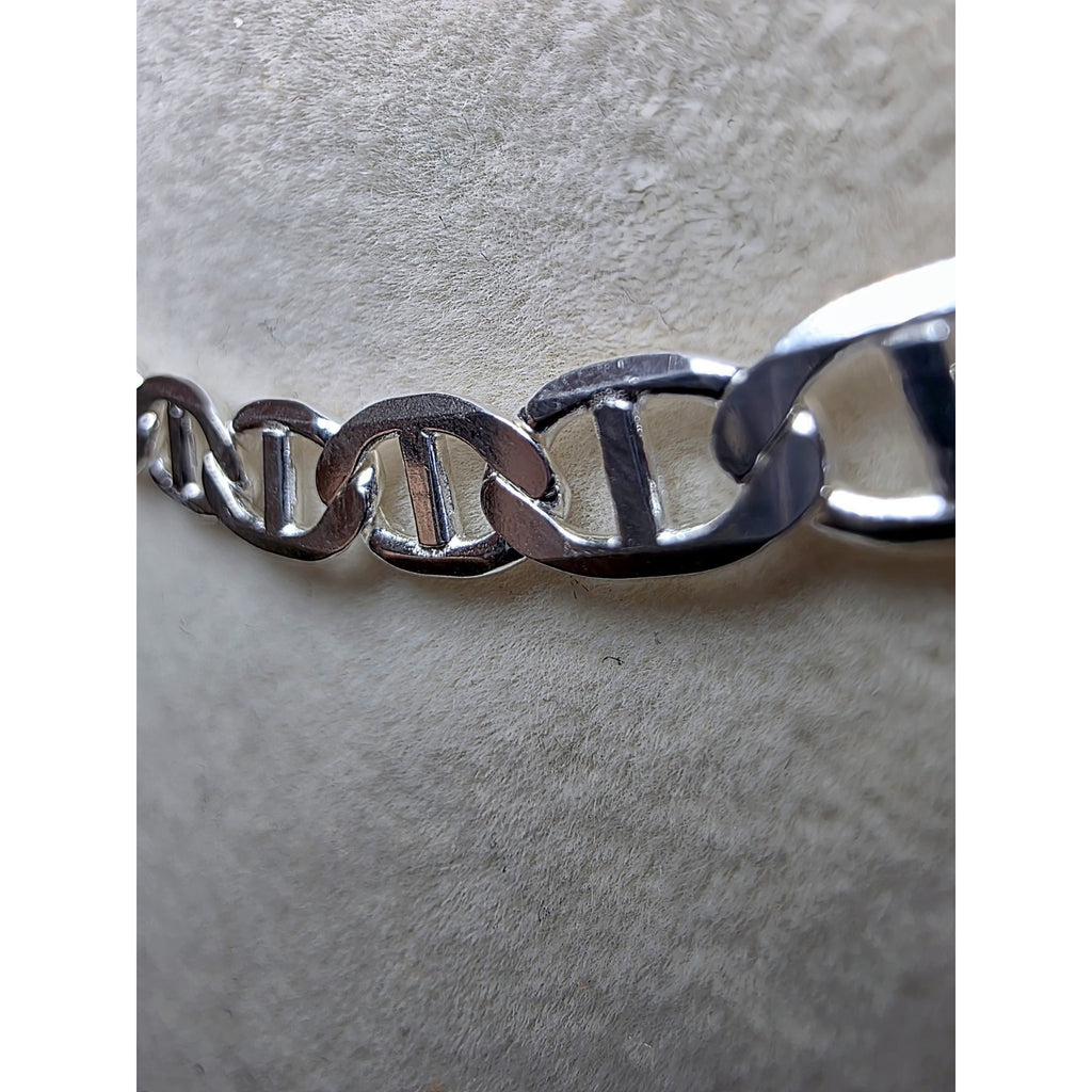 18" 5.5mm 15g Flat Mariner Chain Solid 925 Solid Silver