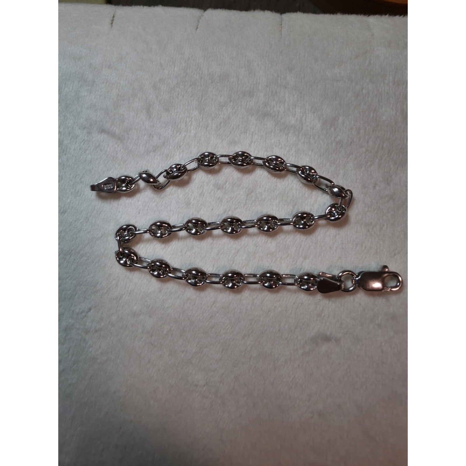 Puff Mariner 8" 4.5mm 5.63g Braclet Italy 925 Sterling Silver w/Rhodium Finish