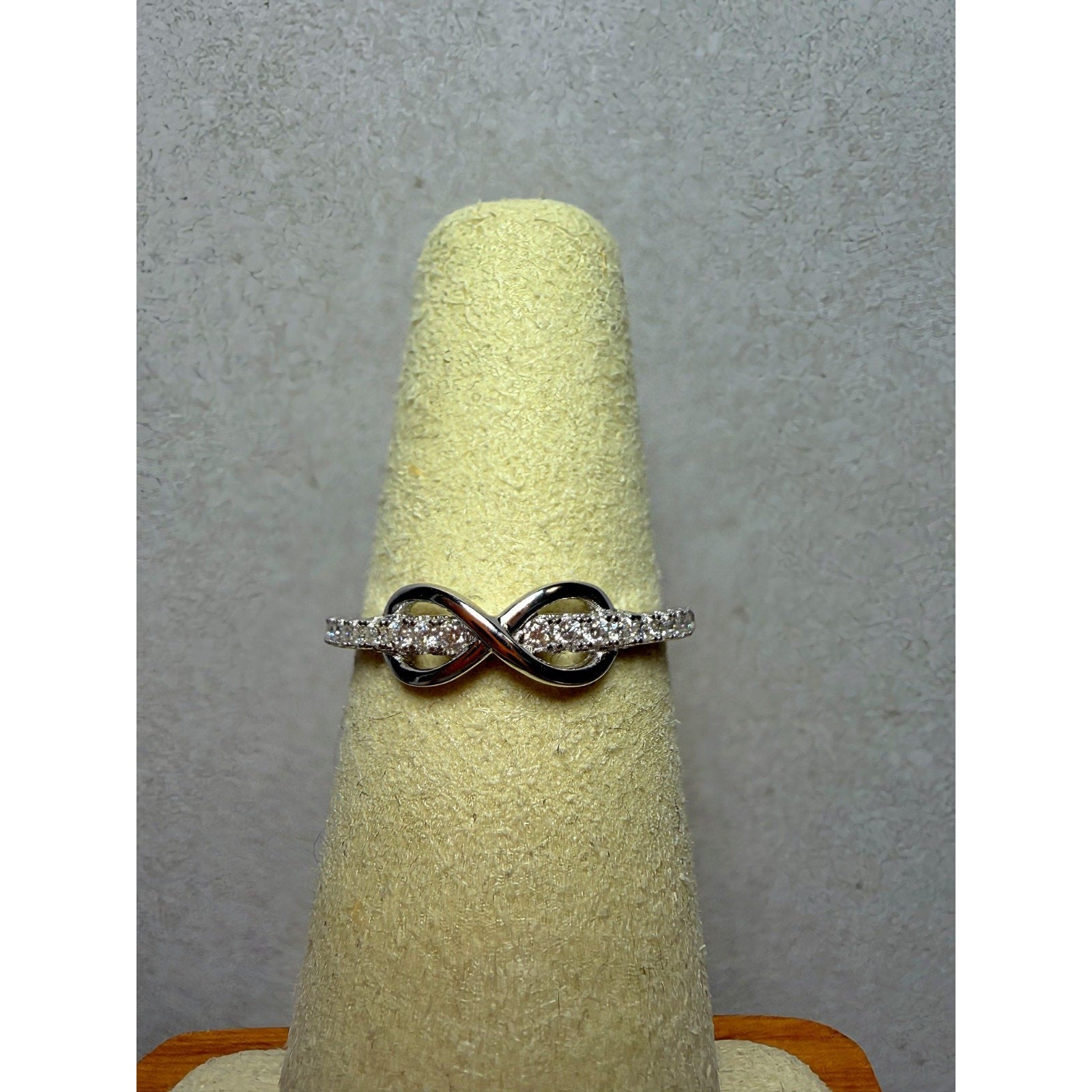S5.5 0.14ctw Moissanite Half Infinity Band 925 Sterling Silver