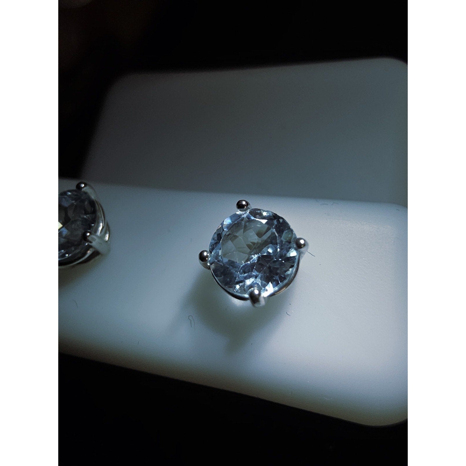 6.0mm CZ Prong-Set Stud Earrings w/ Butterfly Back Closure
