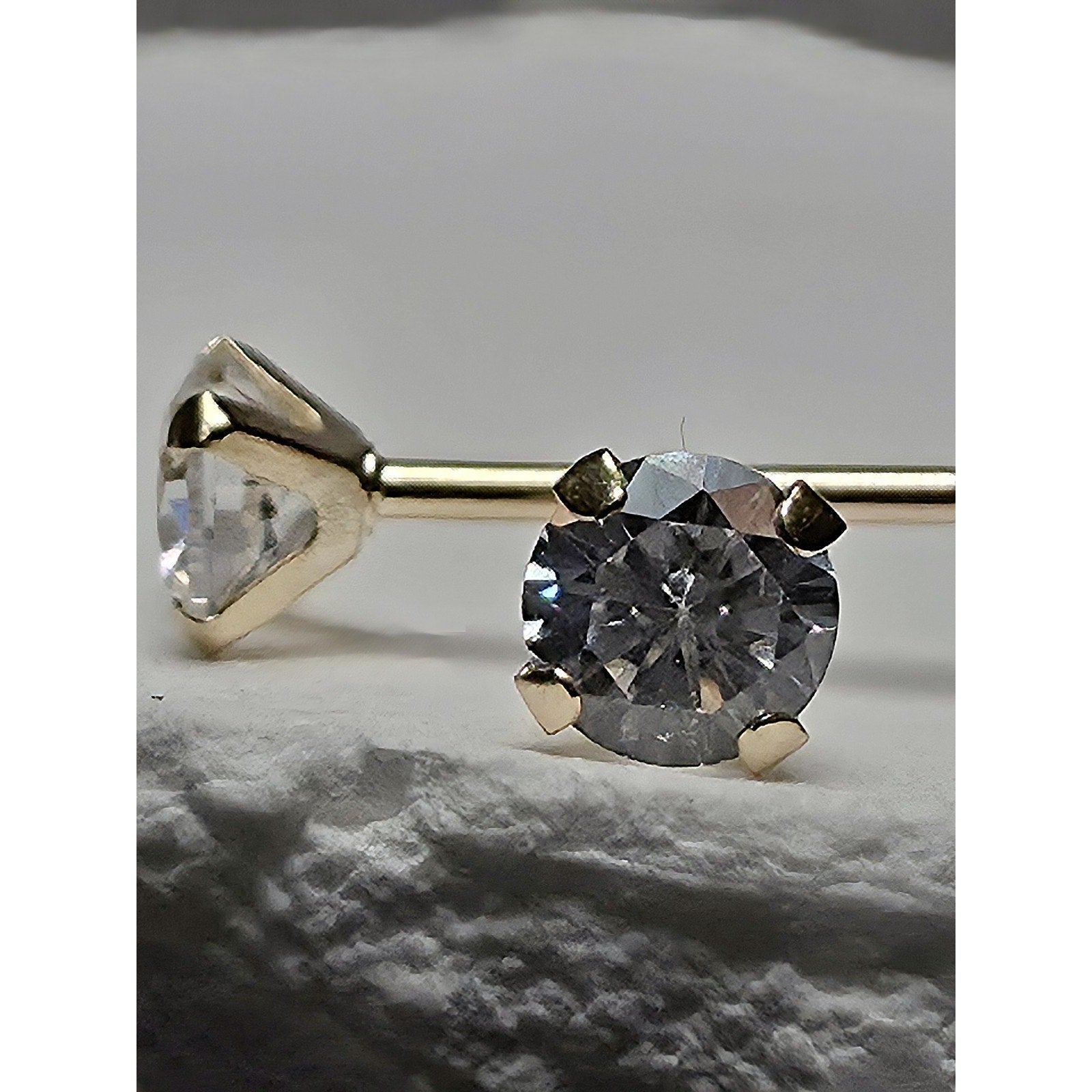 10k Solid Gold 3mm Round Stud Earrings Stamped w/comfort backs