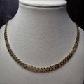 10K Solid Yellow Gold 6.1mm Monaco Cuban Chain (22") w/Iced-Out Coffin Lock