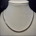 2.6mm Franco Chain in Solid 925 Sterling Silver w/Rhodium  – 24 Inch (8.87g)
