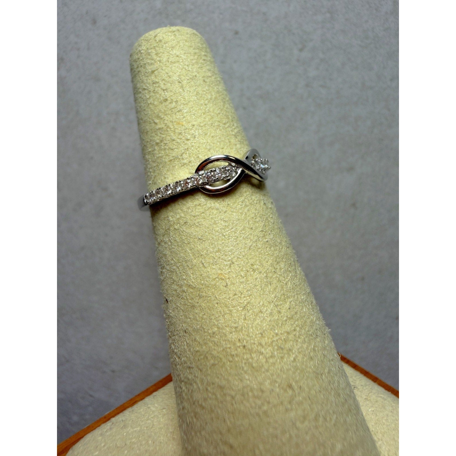 S5.5 0.14ctw Moissanite Half Infinity Band 925 Sterling Silver