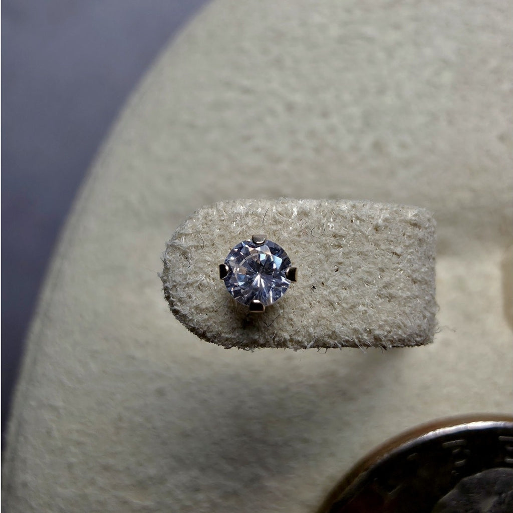10k Solid Gold 3mm Round Stud Earrings w/Silicon Backs 10k Stamped