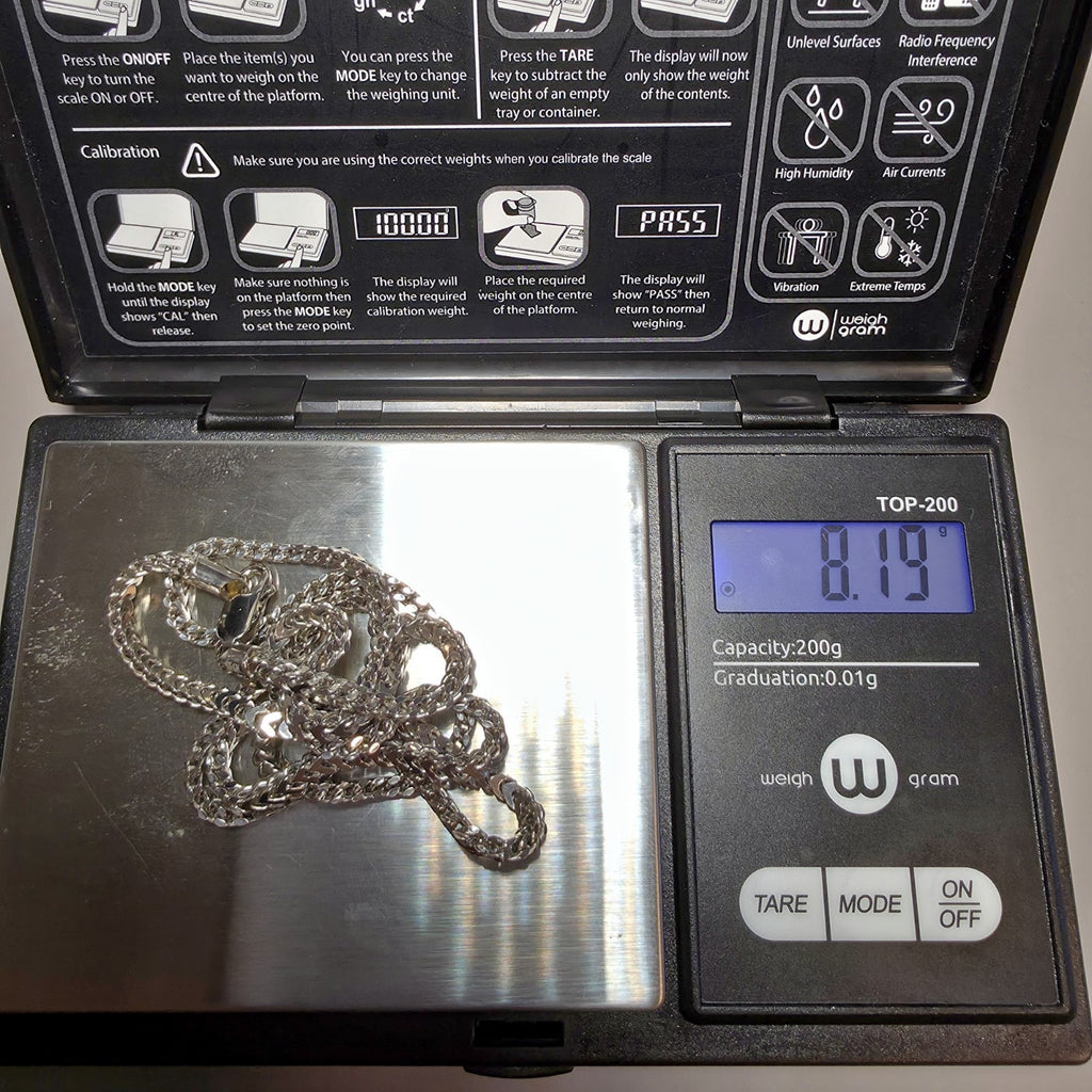 925 Sterling Silver 2.6mm Franco Chain - 22 Inches (8.19g)