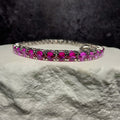 Ombré Pink Gradient Cubic Zirconia Tennis Bracelet (3mm, 7-8" Adjustable) Silver