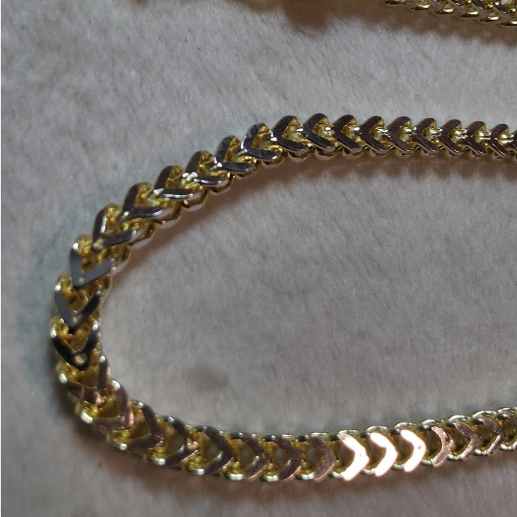 18" 3.0mm Franco Chain Gold Plated 925 Sterling Silver 8.76g