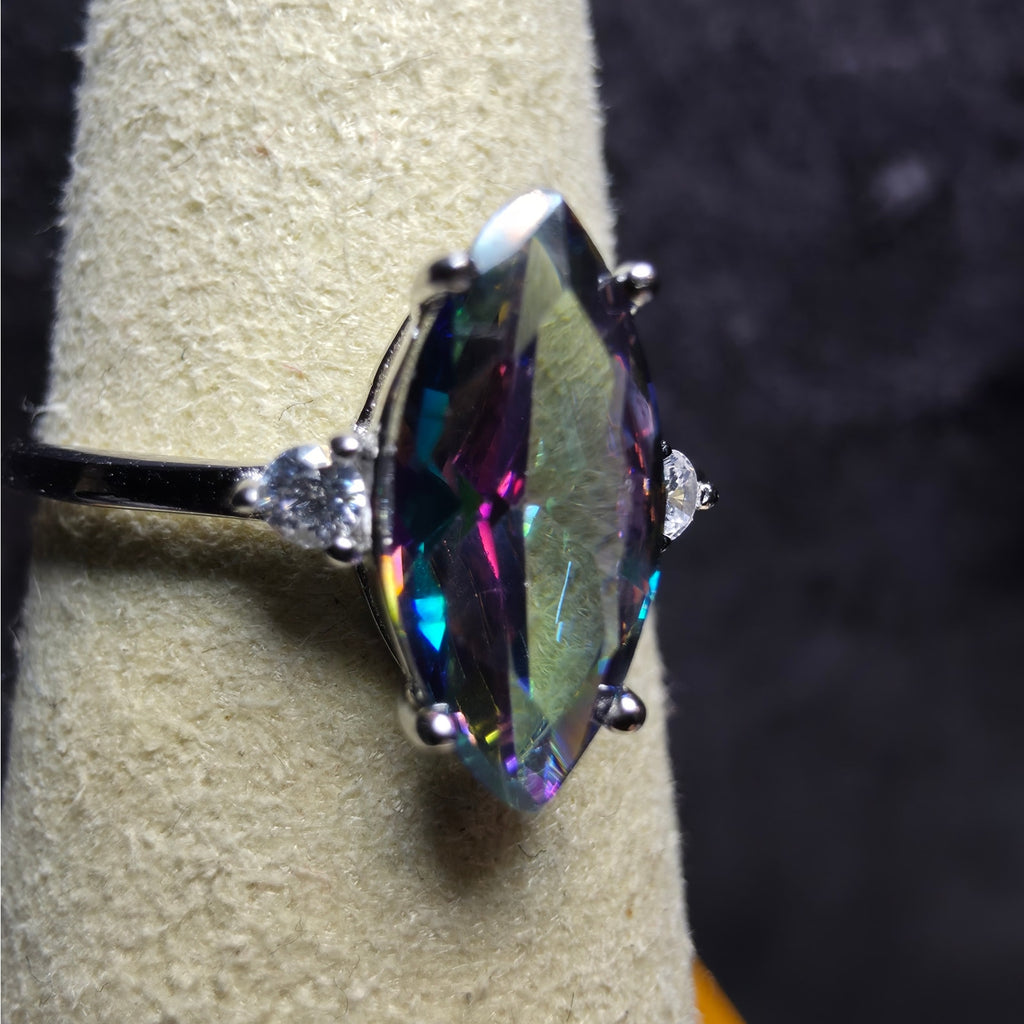 Marquise Mystic Topaz 925 Sterling Silver Ring – Size 7