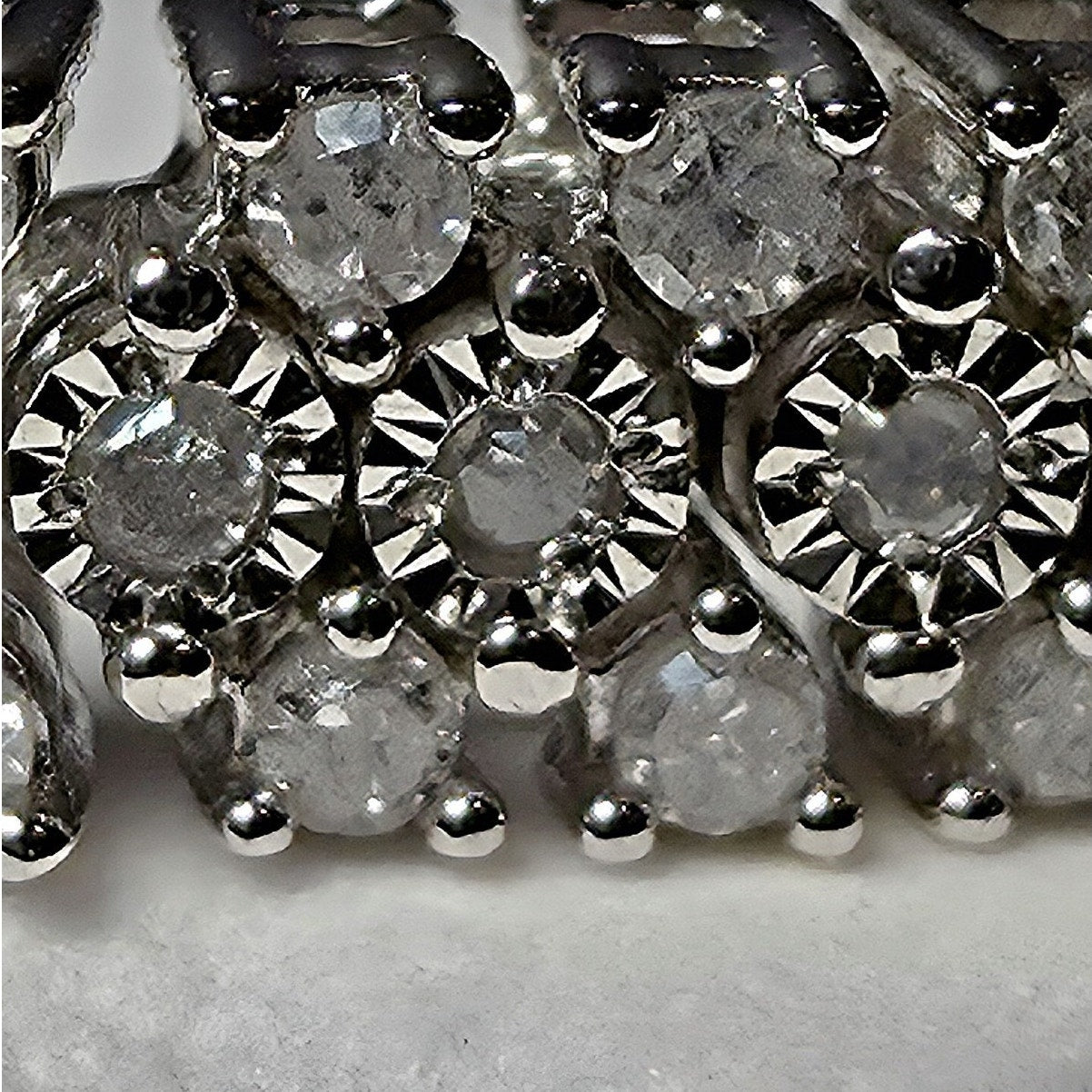 1ctw Lab Diamond Cluster Tennis Style Bracelet Solid 925 Silver 7.5" 4.8mm