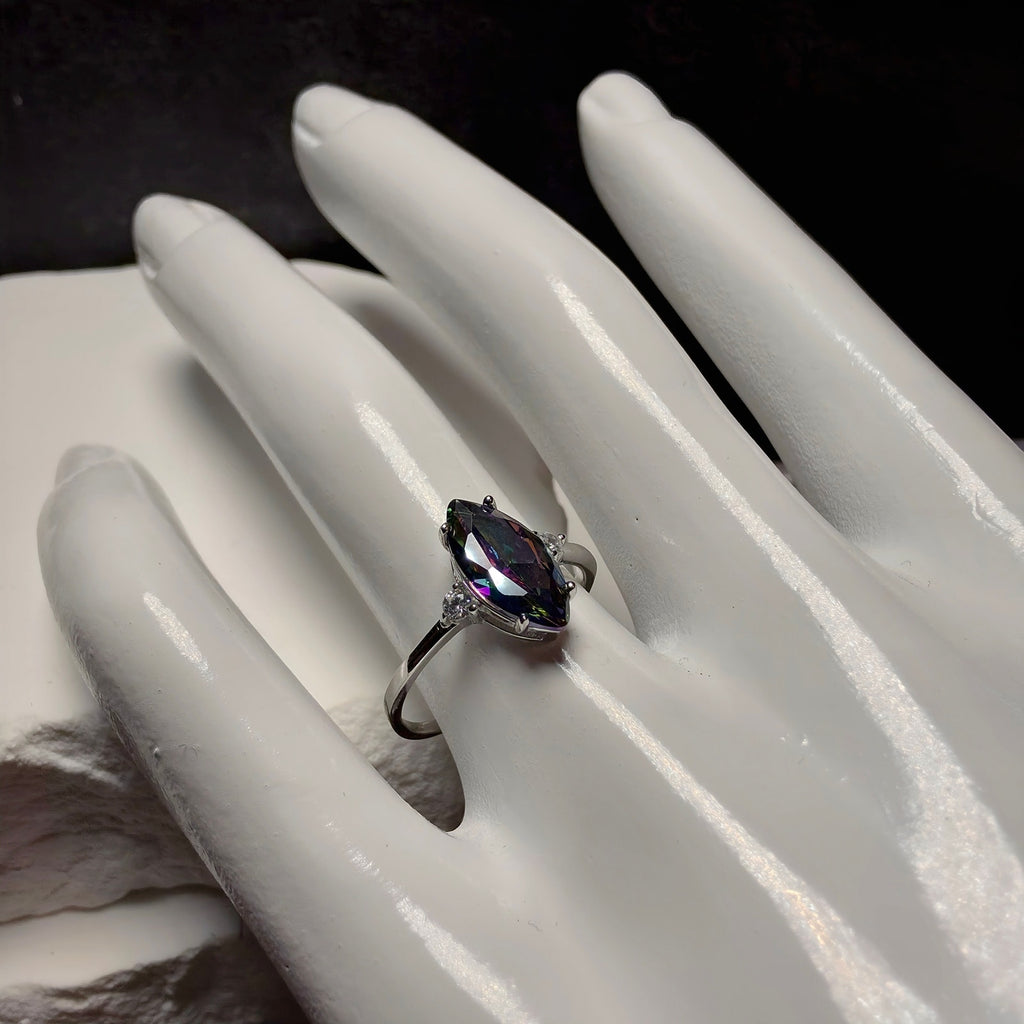 Marquise Mystic Topaz 925 Sterling Silver Ring – Size 7